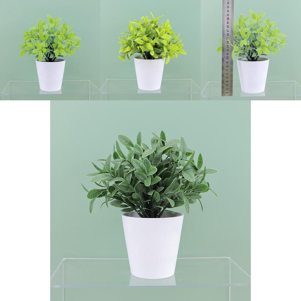Plastic Faux Greenery Indoor Outdoor Plant Pot Decorative Small Potted Plant For Desk