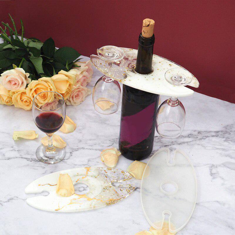 DIY Handmade Crystal Epoxy Craft Mould Silicone Resin Coaster Wine Rack Mold DIY Handmade Crystal Epoxy Craft Mould Silicone Resin Coaster Wine Rack Mold