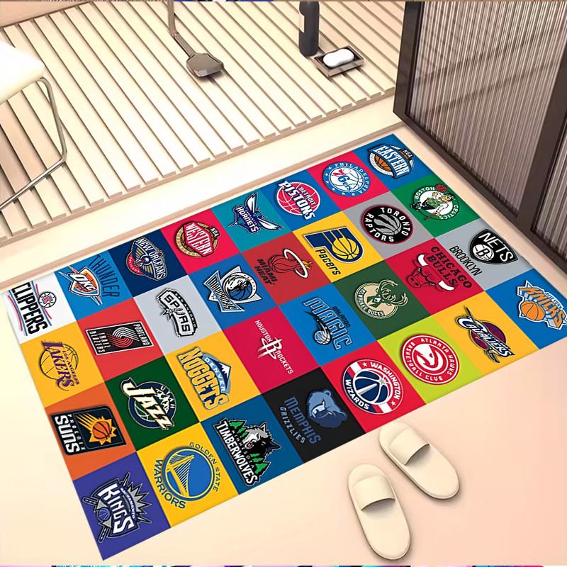 Basketball Print Rug, Washable Floor Carpet, For Entryway Dorm Laundry Room Office Study, Home Decor Birthday Christmas Gift