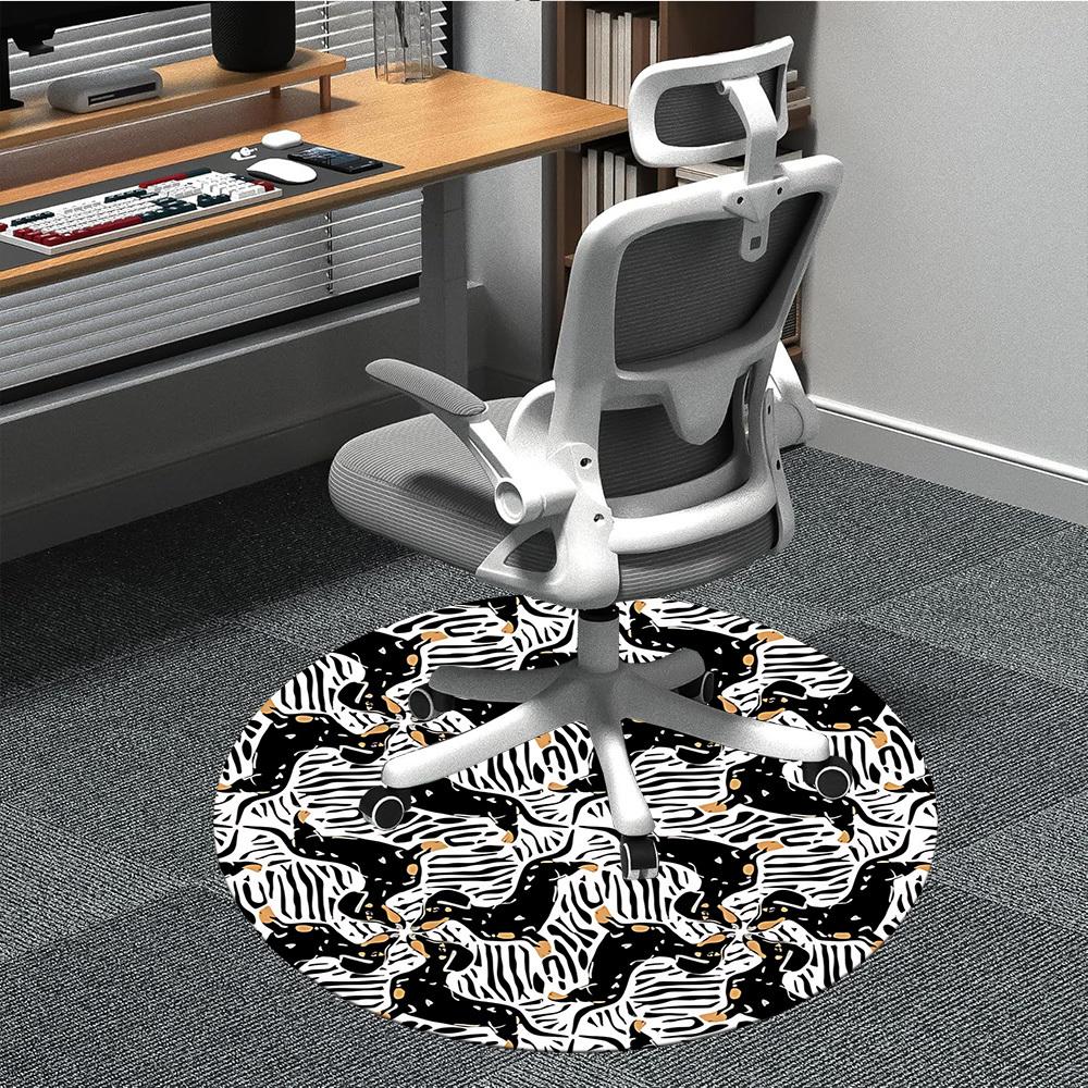 

1pc Dachshund Pattern Chair Carpet for Office - Durable, Ideal for Chair Mats, Stylish & Functional Decorative Rug yy260203066 80cm by 80cm