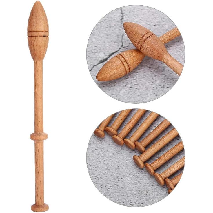 Lace Bobbin Hardwood, 12pcs 4.3in Practical DIY Beech Lace Bobbin Sewing Tools Durable Lace Robbin Weaving Tools for Hand-knitting DIY Tools, Such As