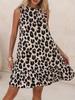 Elegant Sleeveless Leopard Print Summer Dress - Slimming and Fashionable Tall Streetwear