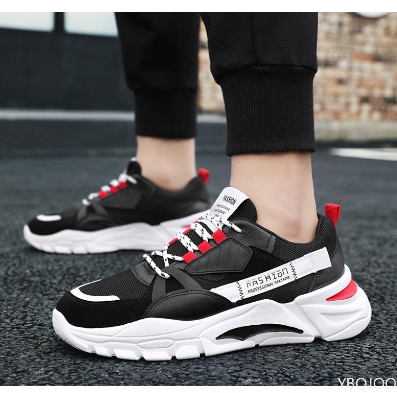 Fashionable versatile autumn new casual comfortable sneakers men's thick soled running shoes breathable men's sports shoes