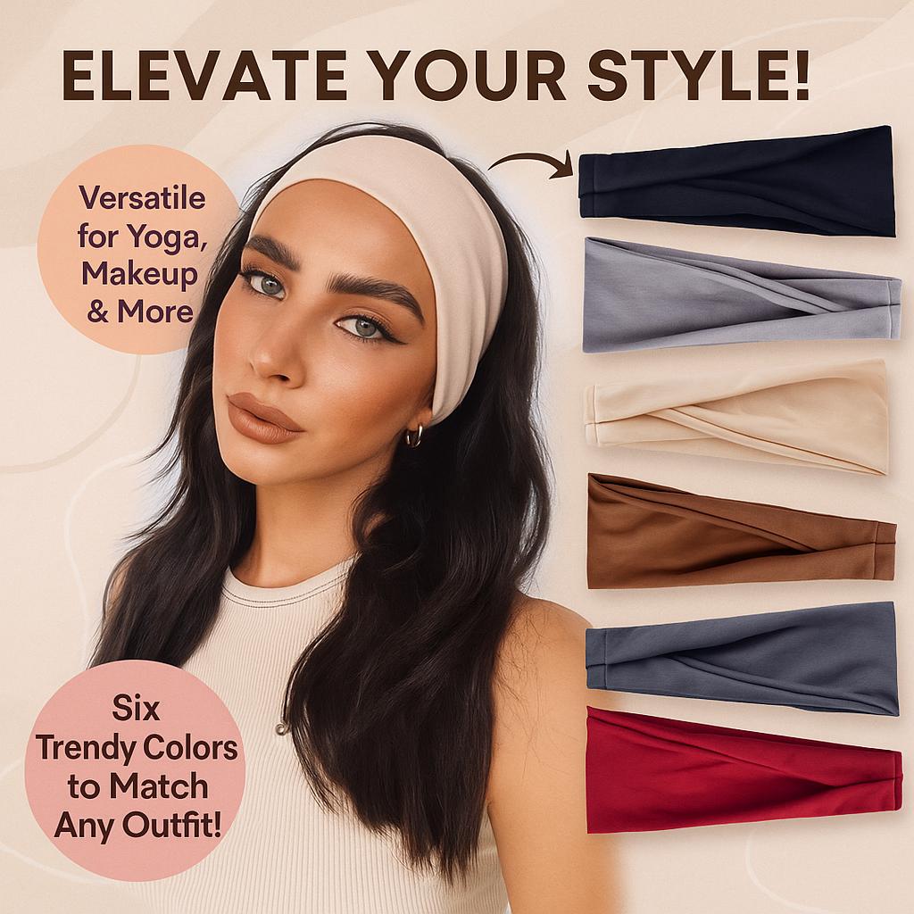 Kvinner Ensfarget elastiske hårbånd Yoga-hodebånd Mote Turban Makeup Hårbøyle Vintage hodeinnpakning Hårtilbehør