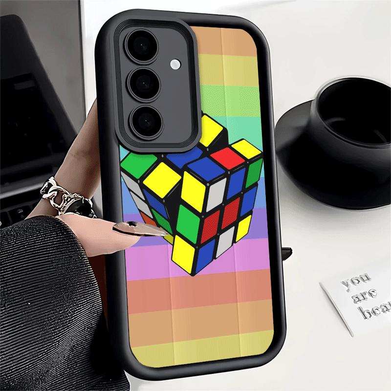 Phone Case for Samsung Galaxy S26 S25 Ultra S24 FE Rubik Cube Formula Spoofs Math Shell S23 Plus S22 + S21 S20 5G Soft Silicone