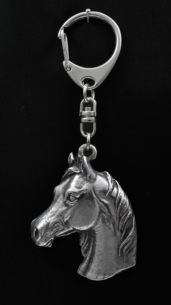 Australian Stock Horse - Silver-plated Key Ring, Handbag Decoration, Backpack Pendant by Art-Dog