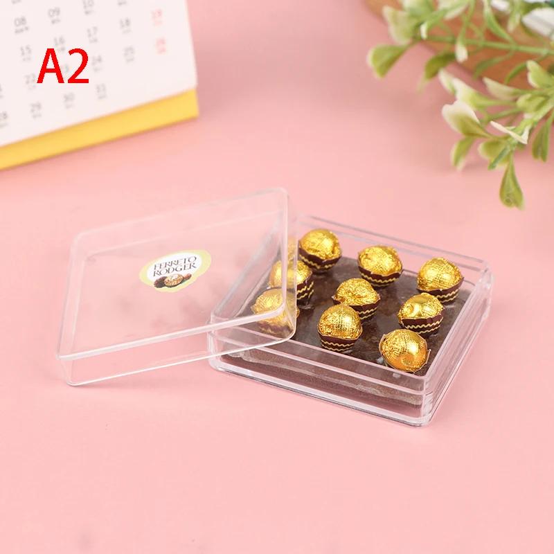 1: 12 Dollhouse Mini Chocolate Gift Box Mini Model Game Kitchen Food Doll Accessories