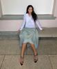 Baniseunyuyog 26Ss Pleated Tiered Skirt Mint