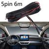 Rear View Camera Extension Cable 6m Car DVR Replacement Cord Wire Parts Vehicle 1x Backup Camera Practical Useful
