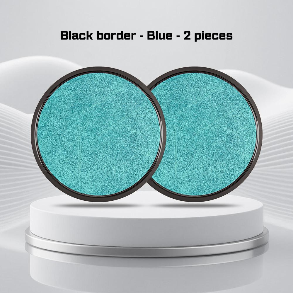 For Toyota Camry Crown Majesta Highlander Land Cruiser Car Water Cup Pads Leather Alloy Coaster non-slip Mat Interior Accessorie