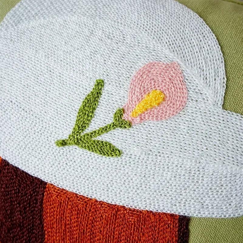 45x45cm Pillowcase Embroidery Flowers Pillow Cover Flower Decorative Pillows Throw Pillow Cases Sofa Living Room Home Decor