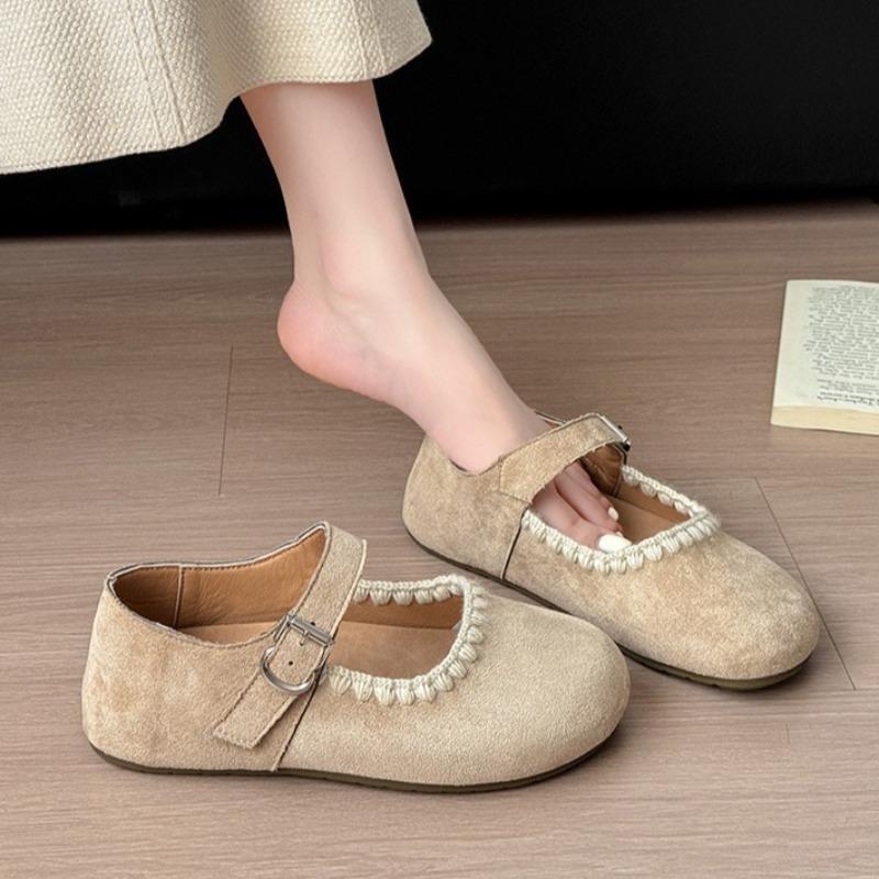 Fashion Flats Women Shallow Loafers Shoes Fashion Suede Autumn Casual Sneakers 2025 Designer Elegant Shoes New Trends Mujer Zapatillas