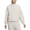 (WMNS) 24.7 ImpossiblySoft Dri-FIT 1/2-Zip T-shirt Oversized Fit 'Light Orewood Brown' Women's HQ8189-104