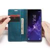 CASEME Case for Samsung Galaxy S9 Plus, Leather Wallet Case, Blue