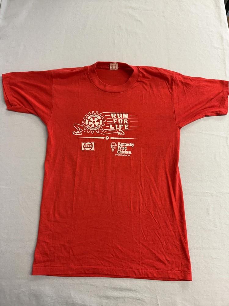 

Vintage Run For Life Tshirt Rotary International KFC Pepsi L Unisex T-Shirt XXL