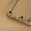 Women's Fashion Simple Four Leaf Flower Versatile High End Earrings