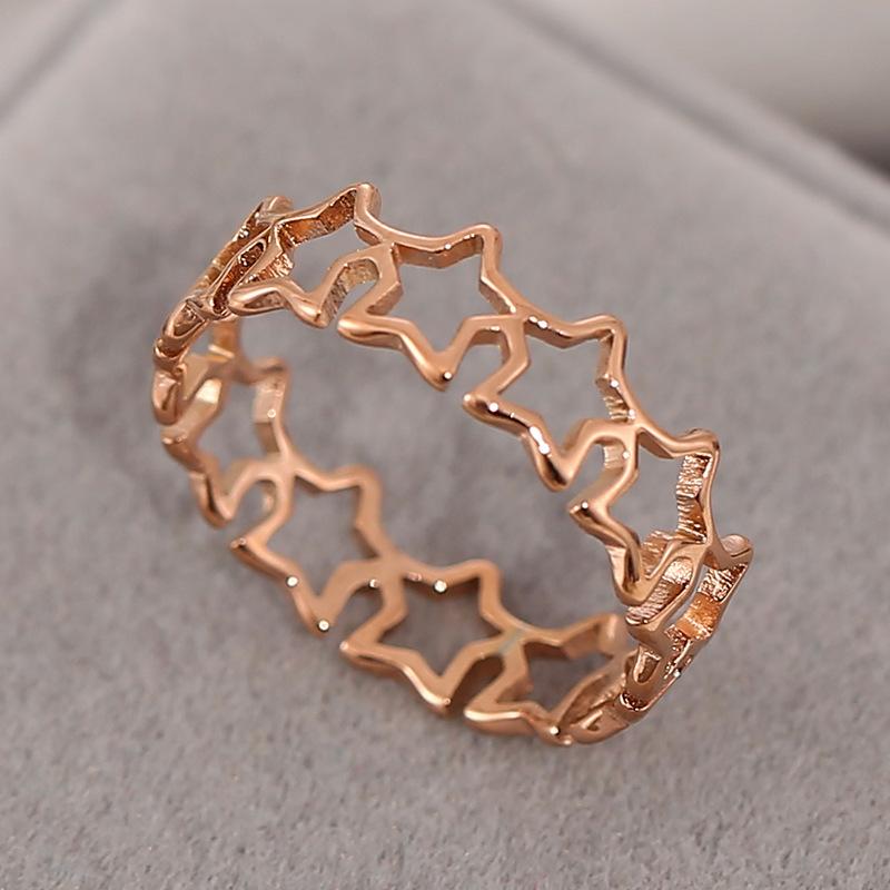 Bague en Acier Titane 18k Hypoallergénique Durable Acier Inoxydable Bande Fine Bijou Unisexe