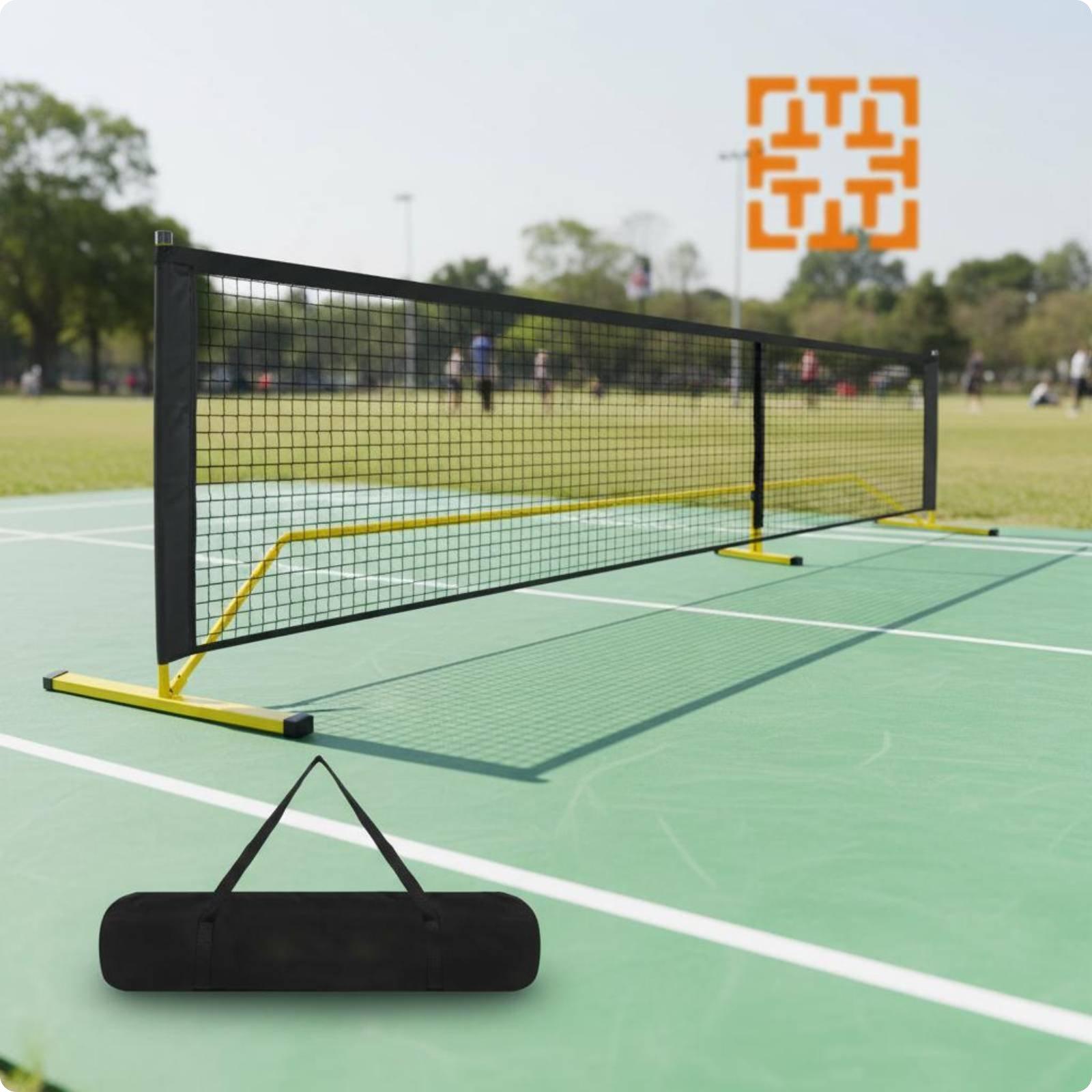 Set Pickleball Cu Marcaje pentru Teren Ușor de Montat Set Marcaje Teren Pickleball Echipament Sportiv Pliabil Include Geantă de Transport