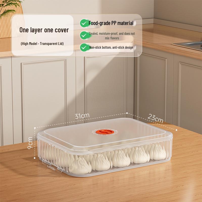 Dumpling Freezer Box - Fresh-Keeping and Quick-Freezing Storage for Wontons, Dumplings & Noodles