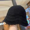Retro Hollow Knitted Bucket Hat Women's Autumn and Winter New Literary and Versatile Washbasin Hat Warm Ear Protection Bucket Hat