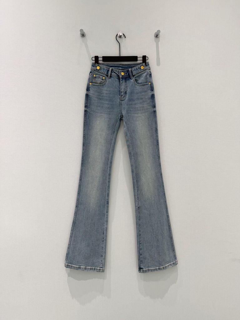 Nanyou High-Waist Schlagjeans für Damen - Schlankmachende Glockenhosen mit Pfirsich-Passform