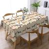 Rectangular Couple Dachshund Dog Pattern With Heart Table Cloth Waterproof Tablecloth Outdoor Table Cover