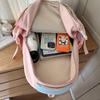 New high-value, fresh and sweet backpack, color-contrasting splicing large-capacity backpack for junior and high school students
