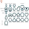 Polymer Clay Earrings Cutters 18 21 24 Pieces Geometric Mould Set for DIY Handmade Jewelry Baking Crafters Gift