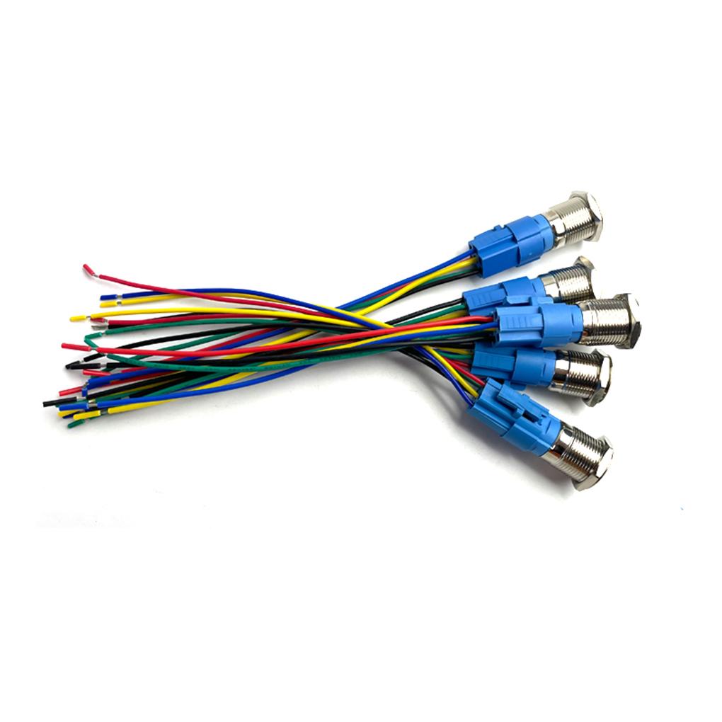 

5Pcs Auto Push Button Switch Round Anti-corrosive Anti-flaming Switches