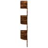 Wall Corner Shelf Smoked Oak 19x19x123 cm Engineered Wood