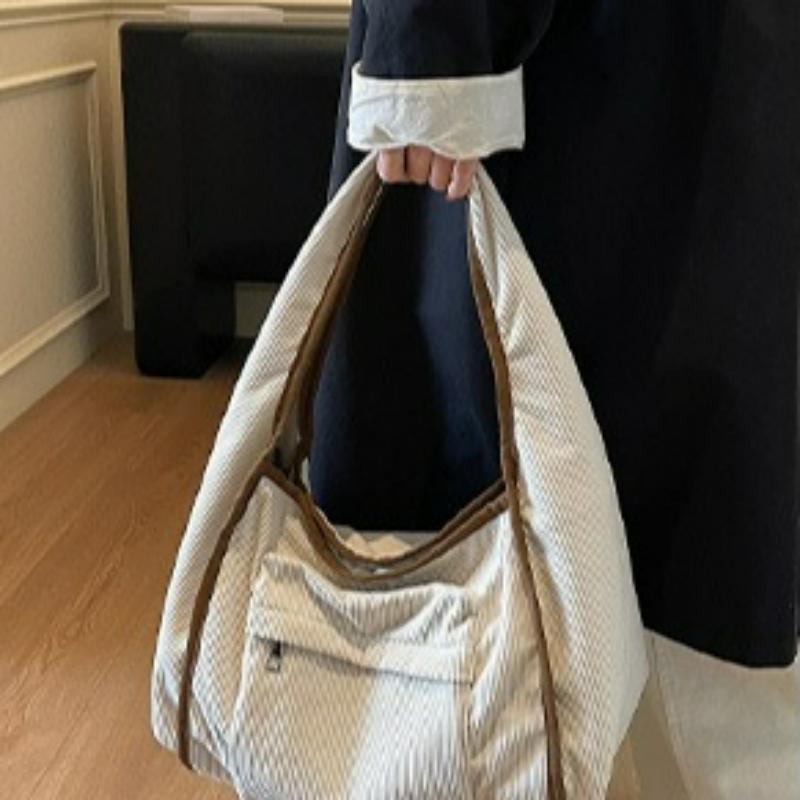 New Winter Corduroy Shoulder Bag Women Fashi Large Capacity Tote Handle Bag Comfortable and Versatile Texture Commuting Bag