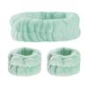 Plush Flannel Absorbent Wristbands & Splash-Proof Headband Set