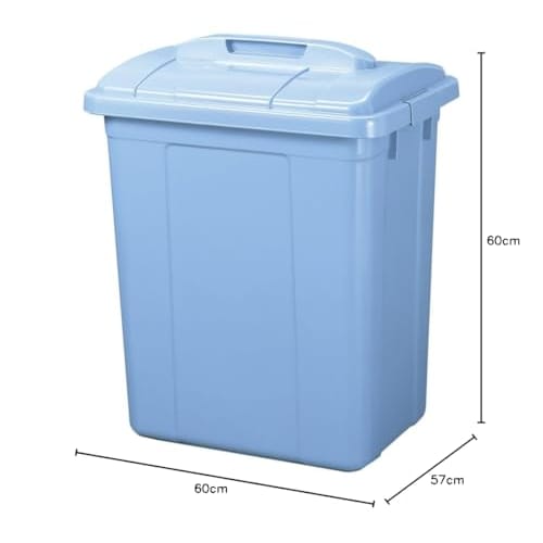 Shinki Gosei Tombow New Select Trash Can, 95 Liters, with Bag Stopper, Large, Commercial Use, Blue, C-90, Food Sanitation Law Compliant, 40.5cm Wide x