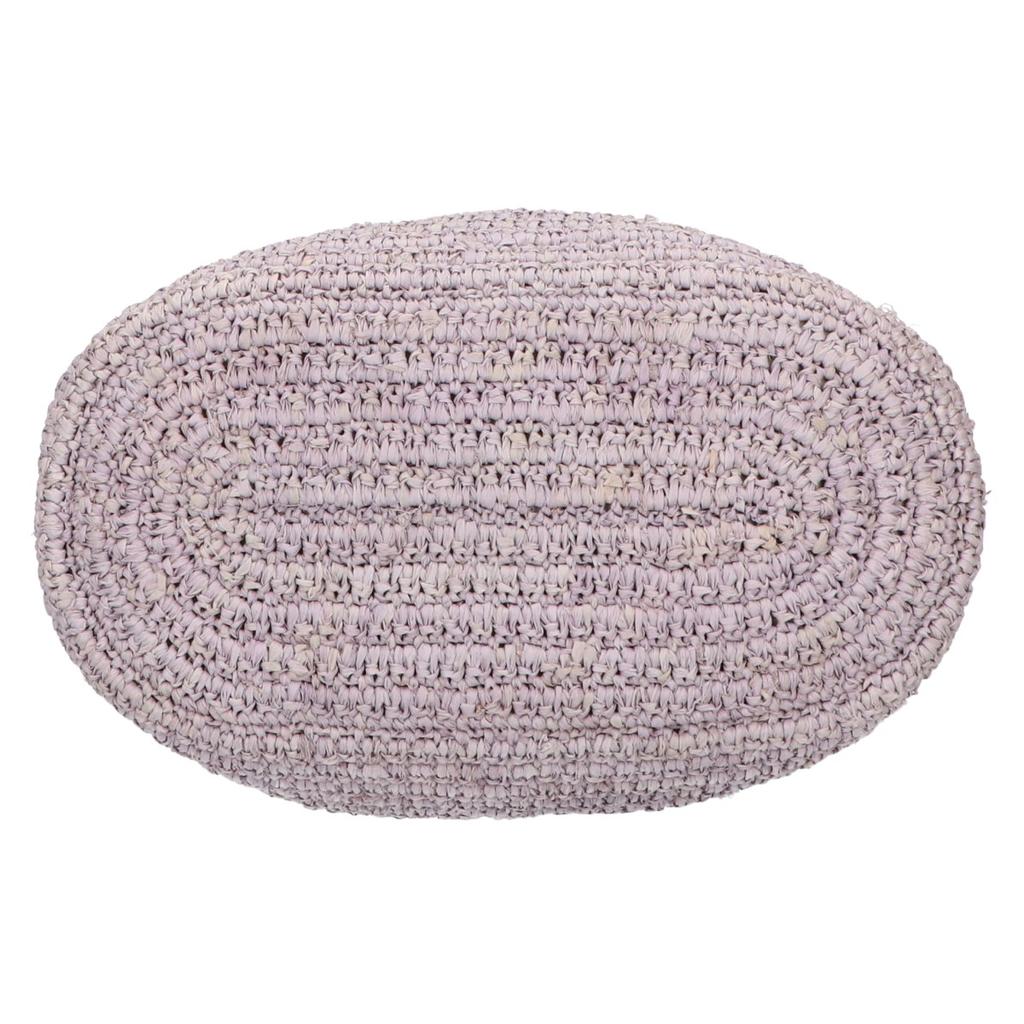 Helen Kaminski Cassia S Raffia X Leather 2-Way Shoulder Bag Tote Bag grayUsed