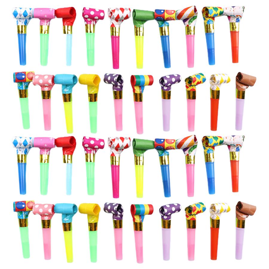 9/25/49/64pcs Long Nose Whistles Cheer Generator Atmosphere Creating Supplies Party Decor for Festival Birthday Celebration XJM