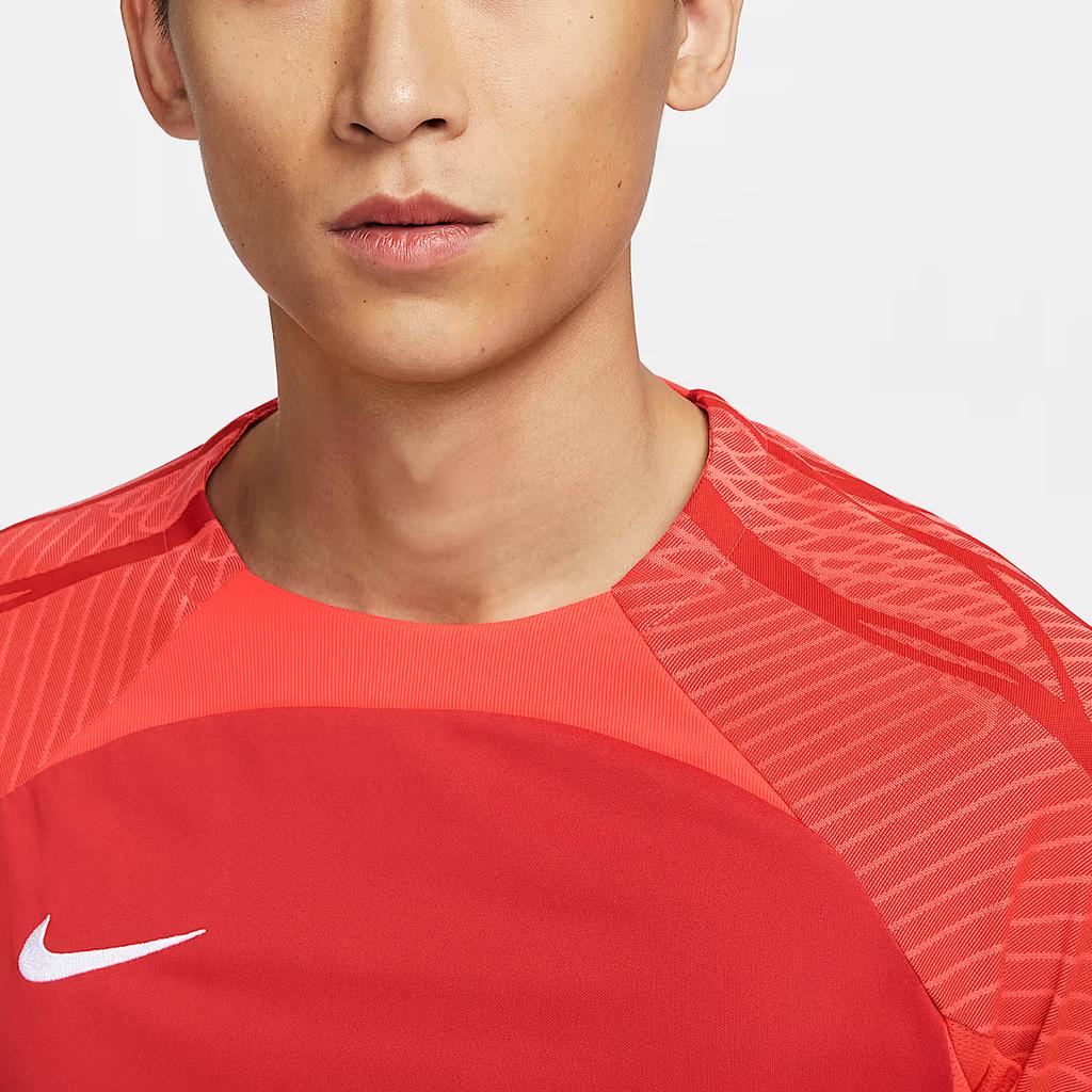 Nike Dri-Fit Logo Crew Neck Comfortable Quick-Dry Casual Short Sleeve Football Shirt Men Tops University-Red Bright-Deep-Red White HF0525-658