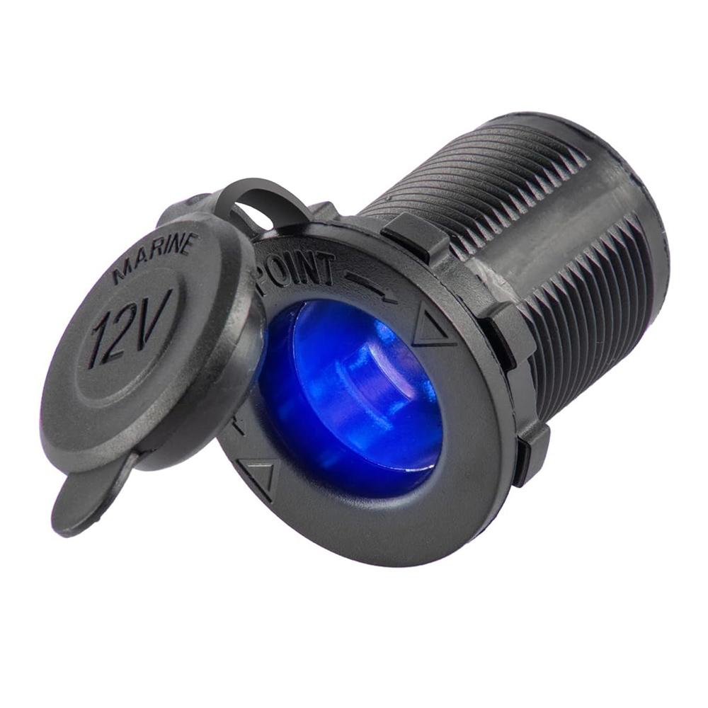 Car Cigarette Lighter Socket 12V 24V Adapte Plug Motorcycles Cigar Jack Multi Socket for Marine Boat Motorcycle Truck RV ATV