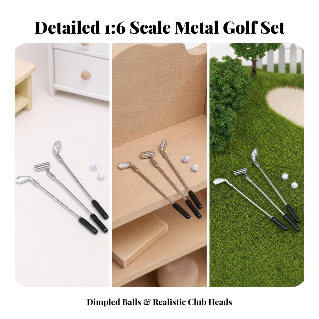 3 Pieces Miniature Sports Set Realistic for Photography Setups