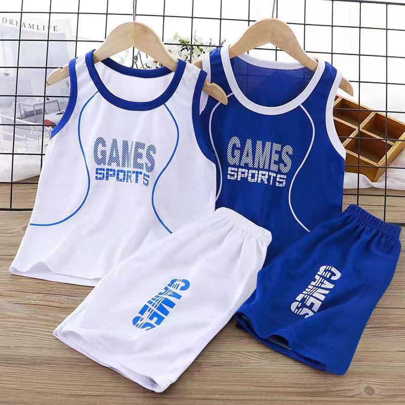 Schnelltrocknendes Sportset für Jungen: Sommer Unisex Basketball & Fußball Uniform, Mittel/Groß Kurzarm