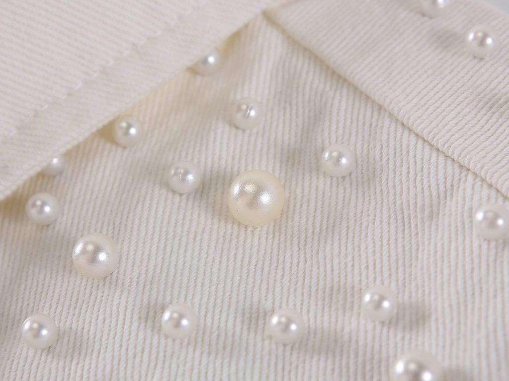 Women's Plus Size Studded Rhinestone Denim Jacket with Pearl Beading