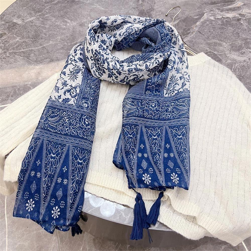 National Style Women Tassel Scarf Cashew Print Travel Scarves Fashion Bohemian Shawl Winter Warm