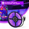 UV-LED-Lichtleiste Flexible LED-Lichtleiste Ultraviolette UV-Lampe 395-405nm Schwarzlicht 2835 SMD DC5V LED-Band für Glow-Party