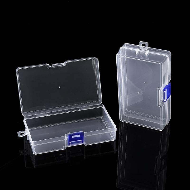 Transparent Keychain Plastic Empty Box Sample Box Components Fishing Gear Fish Hook Tool Storage Box Pp Jewelry Large Lock