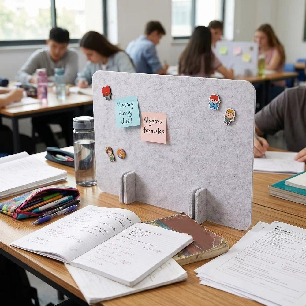 Acoustic Student Desk Divider Felt Thickened Dining Table Isolation Board Privacy Panel for Student Desktops in Classroom