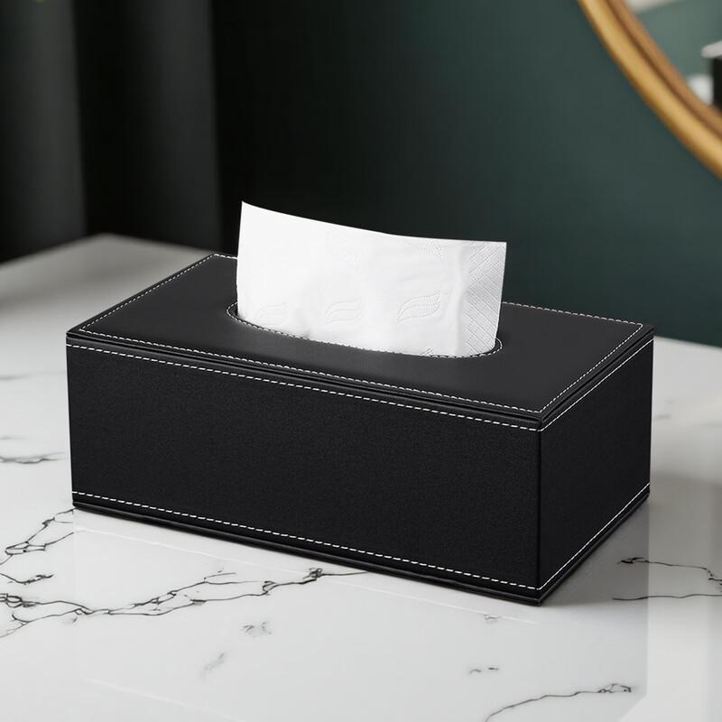 

Modern Minimalist Leather Tissue Box