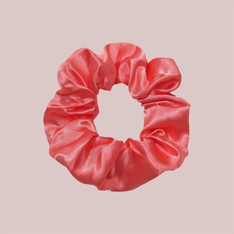 8Pcs  Satin Fabric Sausage Loop Hair Rings Set Solid Colour Fabric Loop Hair Rope Hair Scrunchies Scrunchy Black Coffee