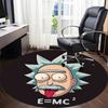 1pz Tappeto Rotondo Rick and Morty per Ufficio, Sotto Sedie da Ufficio Camera da Letto Soggiorno Arredamento Casa, Decorazione Stanza, Disponibile in Varie Misure