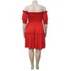 Plus Size Women's Slimming Waist Irregular Fashion Dress