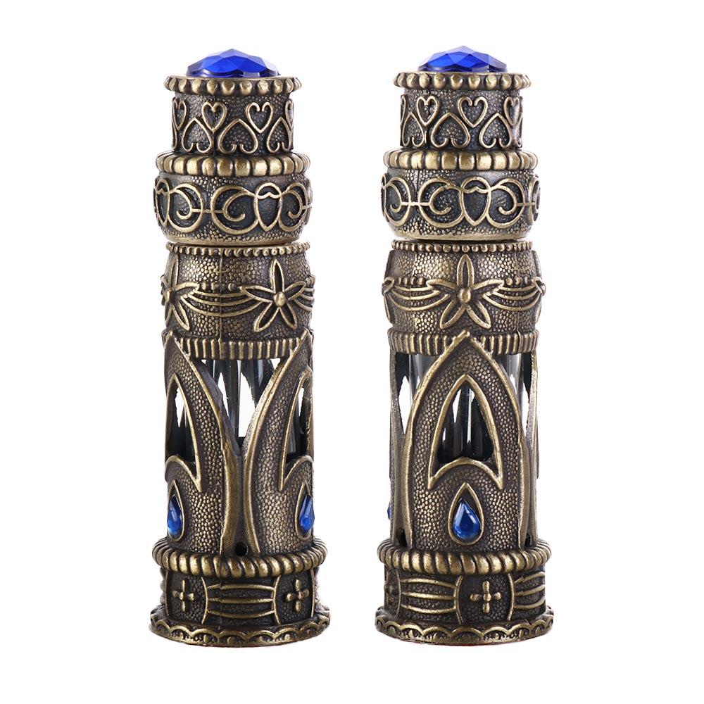 Arabian Style Lotion bottling Metal Refillable Bottle Bottle Empty Cosmetics Container Essential Oil Dropper Bottle 6ml