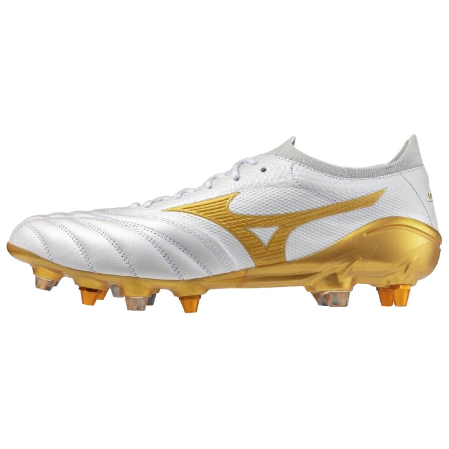 

Mizuno Morelia Neo 4 Breathable And Lightweight Soccer Shoes Unisex White Gold P1GC264050 40.5